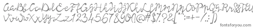 フォントLisna Regular – 白い背景に灰色の文字