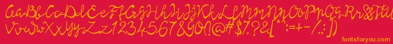 More about Lisna Regular Font Lisna Regular Font – Orange Fonts on Red Background