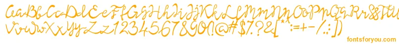 Lisna Regular Font – Orange Fonts on White Background