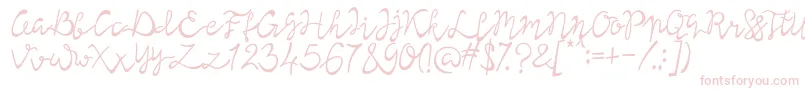 Lisna Regular-Schriftart – Rosa Schriften auf weißem Hintergrund