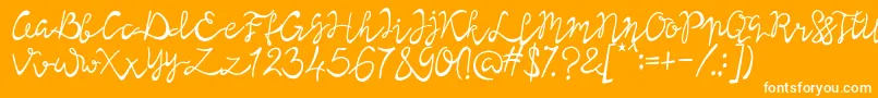 Lisna Regular Font – White Fonts on Orange Background