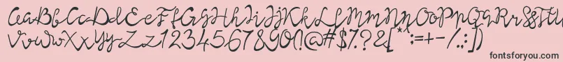 Lisna Regular Font – Black Fonts on Pink Background