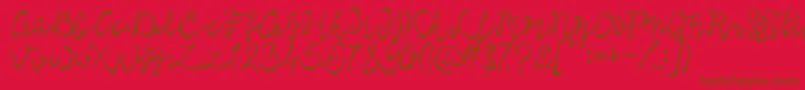 Lisna Regular Font – Brown Fonts on Red Background