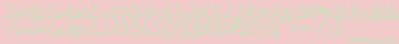 Lisna Regular Font – Green Fonts on Pink Background