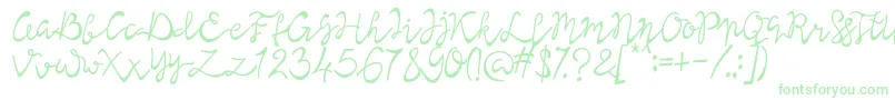 Lisna Regular Font – Green Fonts on White Background