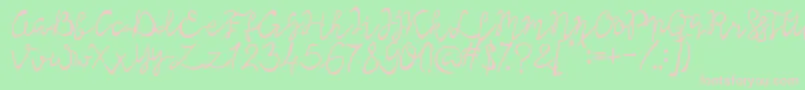 Lisna Regular Font – Pink Fonts on Green Background