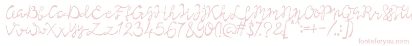 Lisna Regular Font – Pink Fonts on White Background