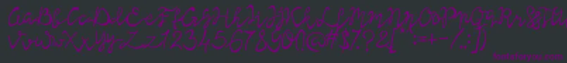 Lisna Regular Font – Purple Fonts on Black Background