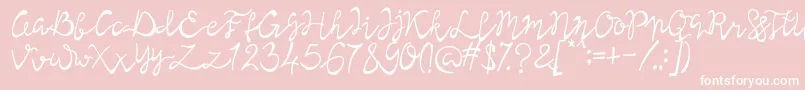 Lisna Regular Font – White Fonts on Pink Background