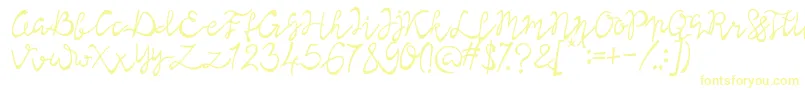 Lisna Regular Font – Yellow Fonts on White Background