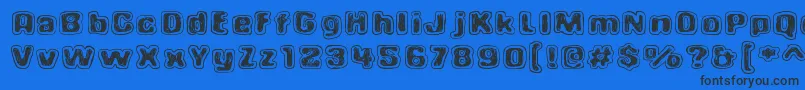 フォントUnionSoap – 黒い文字の青い背景