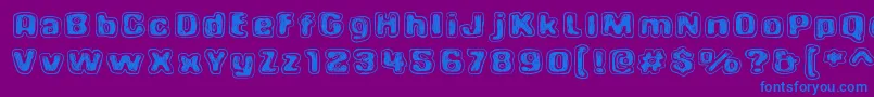 UnionSoap-fontti – siniset fontit violetilla taustalla