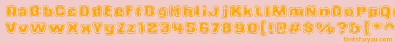 UnionSoap-Schriftart – Orangefarbene Schriften auf rosa Hintergrund