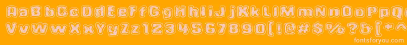 UnionSoap Font – Pink Fonts on Orange Background