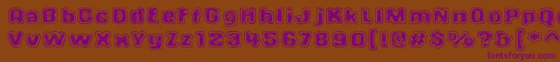 UnionSoap Font – Purple Fonts on Brown Background