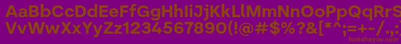 Literal   Bold Personal use Font – Brown Fonts on Purple Background