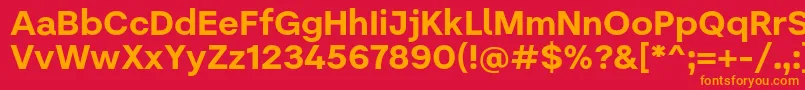 フォントLiteral   Bold Personal use – 赤い背景にオレンジの文字