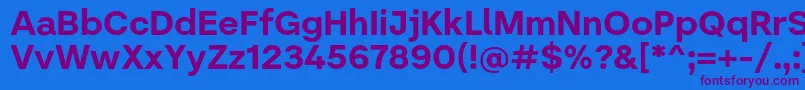 Literal   Bold Personal use Font – Purple Fonts on Blue Background