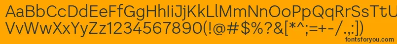 Literal   Light Personal use Font – Black Fonts on Orange Background