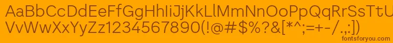 Literal   Light Personal use Font – Brown Fonts on Orange Background