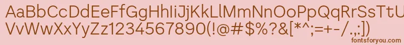 Literal   Light Personal use Font – Brown Fonts on Pink Background