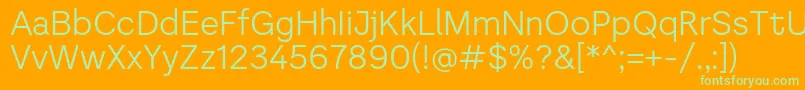 Literal   Light Personal use Font – Green Fonts on Orange Background