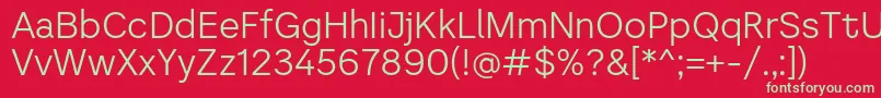Шрифт Literal   Light Personal use – зелёные шрифты на красном фоне