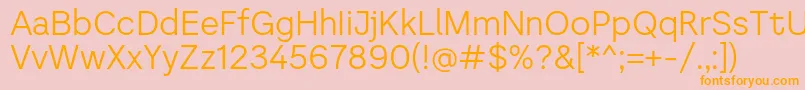 Literal   Light Personal use Font – Orange Fonts on Pink Background