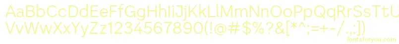 Literal   Light Personal use Font – Yellow Fonts on White Background