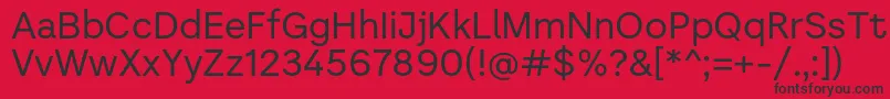 フォントLiteral   Regular Personal use – 赤い背景に黒い文字