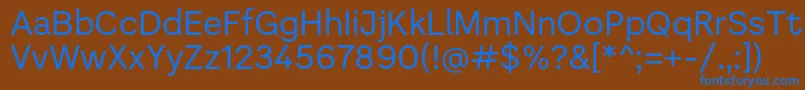 Czcionka Literal   Regular Personal use – niebieskie czcionki na brązowym tle