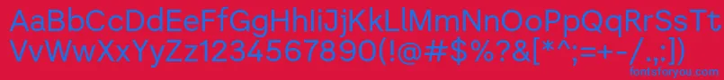 フォントLiteral   Regular Personal use – 赤い背景に青い文字