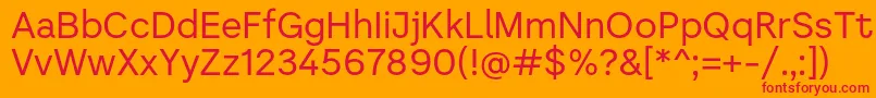 Literal   Regular Personal use Font – Red Fonts on Orange Background