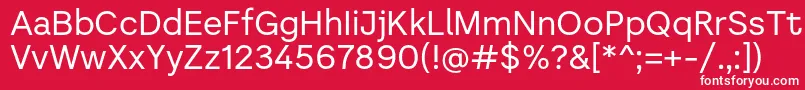 フォントLiteral   Regular Personal use – 赤い背景に白い文字