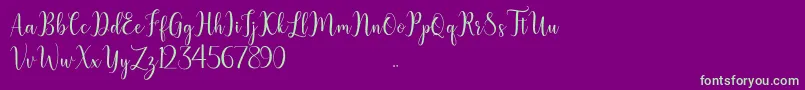 litesha Font – Green Fonts on Purple Background