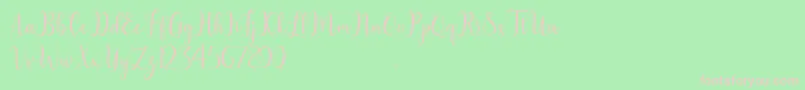 litesha Font – Pink Fonts on Green Background