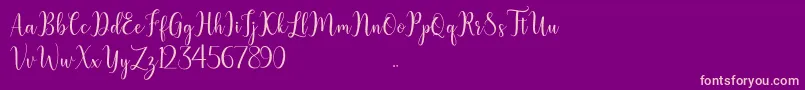 litesha Font – Pink Fonts on Purple Background