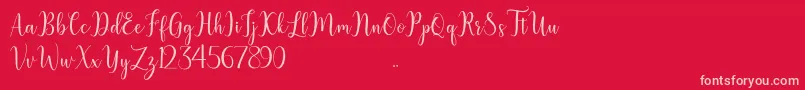 litesha Font – Pink Fonts on Red Background