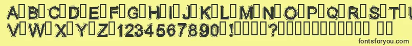 LITHIUM  Font – Black Fonts on Yellow Background