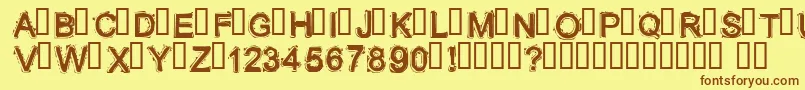 LITHIUM  Font – Brown Fonts on Yellow Background