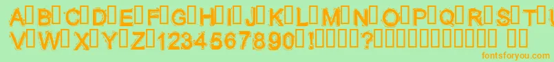 LITHIUM  Font – Orange Fonts on Green Background