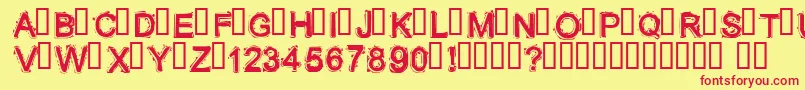 LITHIUM  Font – Red Fonts on Yellow Background