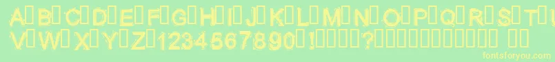 LITHIUM  Font – Yellow Fonts on Green Background