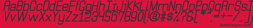 Litle Simple St Font – Black Fonts on Red Background