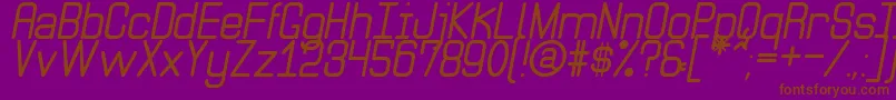 Litle Simple St Font – Brown Fonts on Purple Background