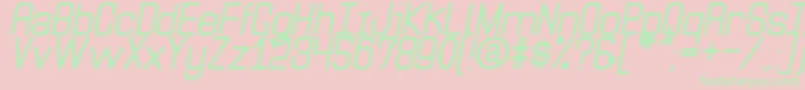 Litle Simple St Font – Green Fonts on Pink Background