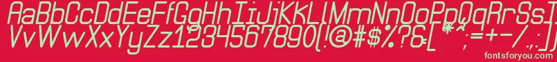 Litle Simple St Font – Green Fonts on Red Background