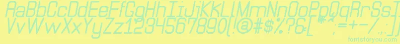 Litle Simple St Font – Green Fonts on Yellow Background