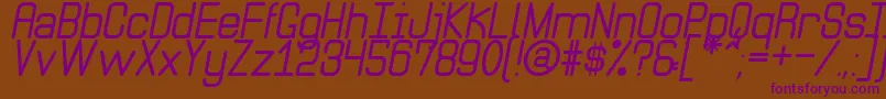 Litle Simple St Font – Purple Fonts on Brown Background