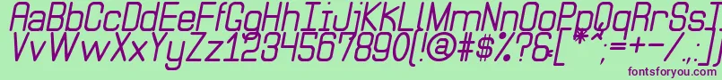 Litle Simple St Font – Purple Fonts on Green Background